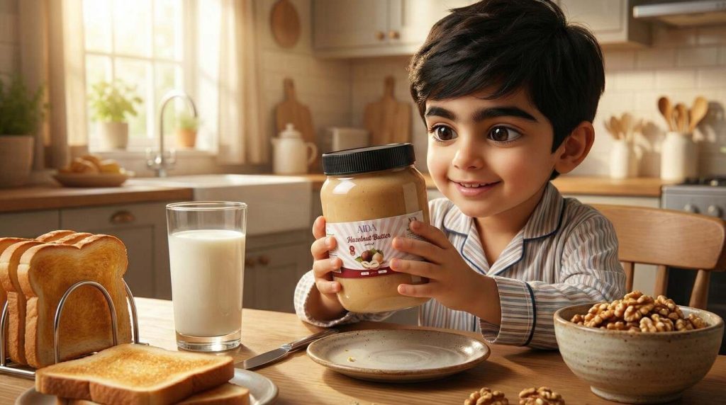 خواص کره فندق برای کودکان؛ رشد سالم و انرژی روزانه