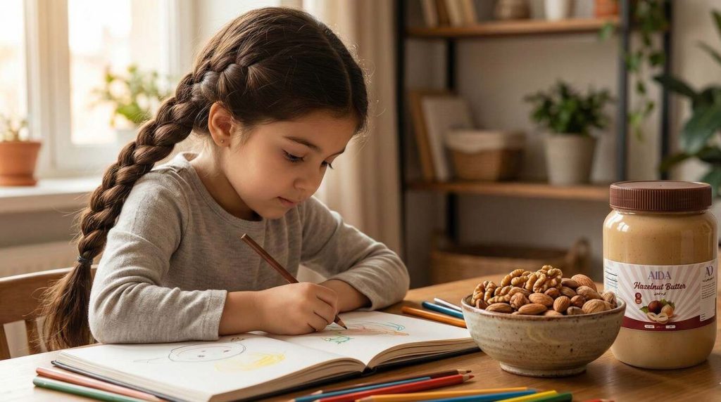 کره فندق و تقویت هوش، تمرکز و عملکرد مغزی کودکان