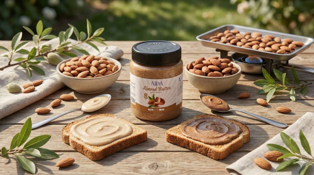 تفاوت کره بادام درختی خام و برشته در انتخاب محصول