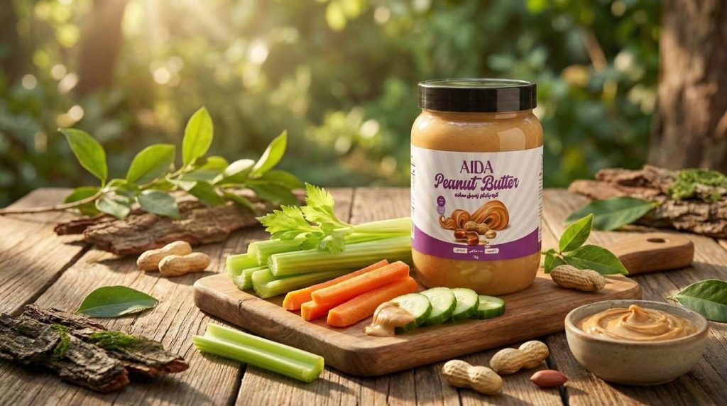 ترکیب کره بادام زمینی با سبزیجات کم‌کالری؛ کمک به کنترل رفتار غذایی